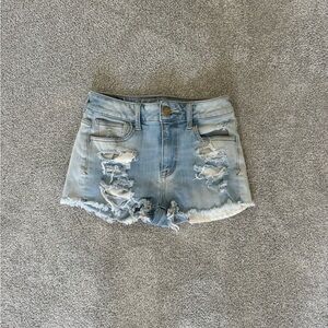 American Eagle Blue Lowish Rise Super Stretch Shorts
